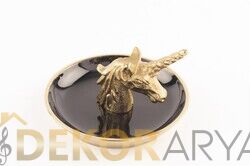 Gold Unicorn Dekoratif Tabak 12x7cm - 3