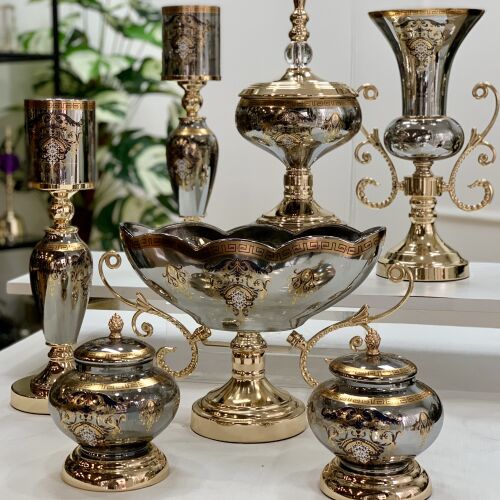 Imperial Mirror Gold 7 Parça Salon Aksesuar Seti - 4