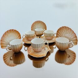 İncili 6 Kişilik Türk Kahvesi Fincan Takımı İnci Kahve - Dekor Arya