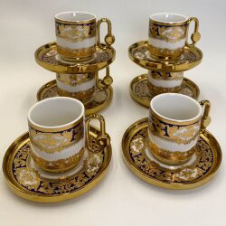 Türk Kahve Fincanı Regalia 6 Kişilik 12 Parça - Dekor Arya