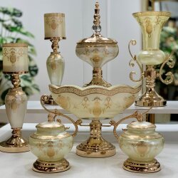 Imperial Ivory Charm 7 Parça Salon Aksesuar Seti - Dekor Arya