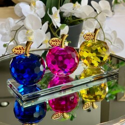 Dekor Arya - Kristal Elma 3 Lü 20*7.5*9 Cm
