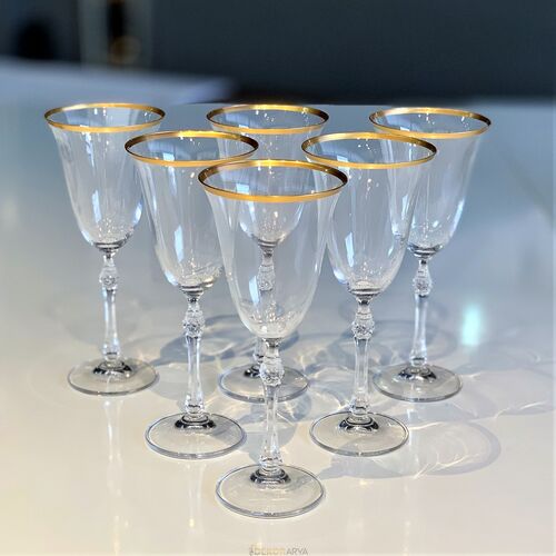 Basic Altın 6’lı Butik Ayaklı Kadeh - 3