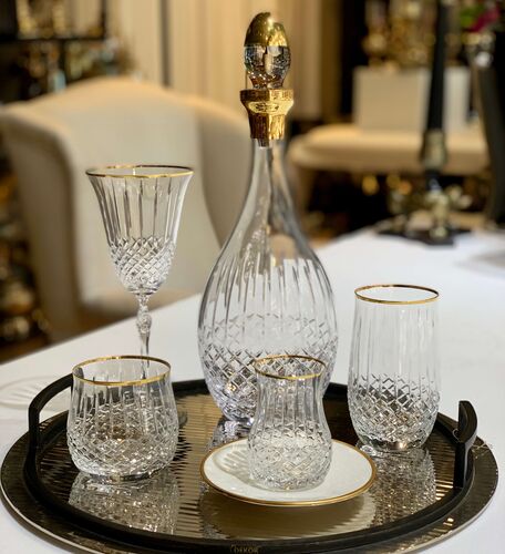 Okinowa Altın 61 Parça Kristal Bardak Takımı - 2