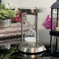 Kum Saati 15*22 Cm Gümüş - Deco Vien 