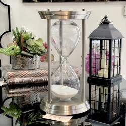 Kum Saati 17*33 Cm Gümüş - Deco Vien 