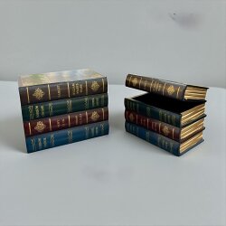 2’li Dekoratif Kitap Kutu Seti – 4’lü Kitap Formunda - Deco Vien 