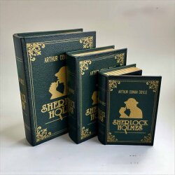 Sherlock Holmes 3’lü Dekoratif Kitap Kutu Seti - Deco Vien 