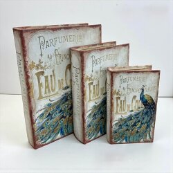 Tavus Kuşu Desenli 3’lü Kitap Kutu Seti - Dekor Arya