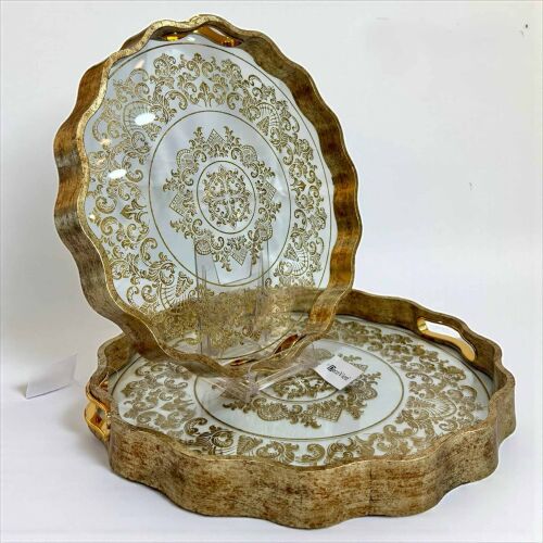 Lalezar 2’li Gold Tepsi Seti (36–40 cm) - 1