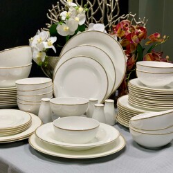 Be Original Monarch Gold 60 Parça 12 Kişilik Bone China Yemek Takımı - 2
