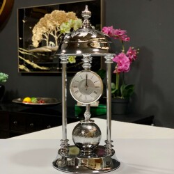 Lüx Masa Saati Silver Gümüş - Dekor Arya