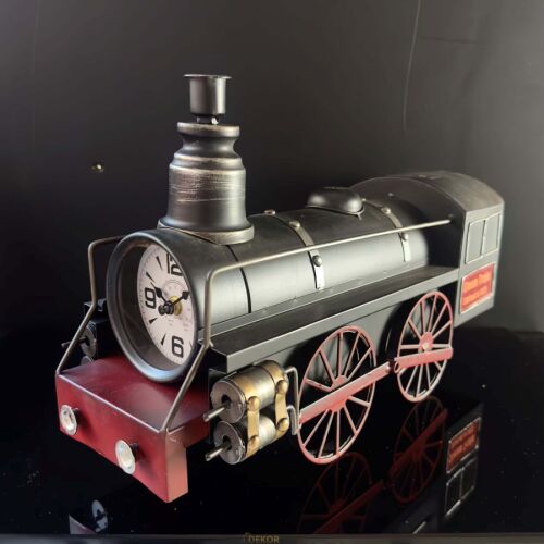 Buharlı Lokomotif Masa Saati (45×28 cm) - 3