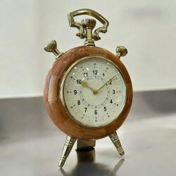 Dekorarya Heritage Retro Ahşap Masa Saati - Dekor Arya