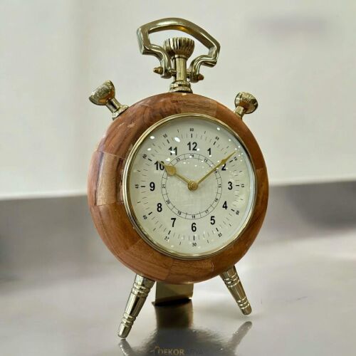 Dekorarya Heritage Retro Ahşap Masa Saati - 1