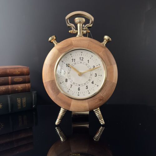 Dekorarya Heritage Retro Ahşap Masa Saati - 2
