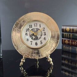 Metal Dünya Haritalı Dekoratif Masa Saati – 16×20 cm - 3