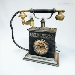 Nostaljik Telefon Tasarımlı Dekoratif Masa Saati (30×34 cm) - Deco Vien 