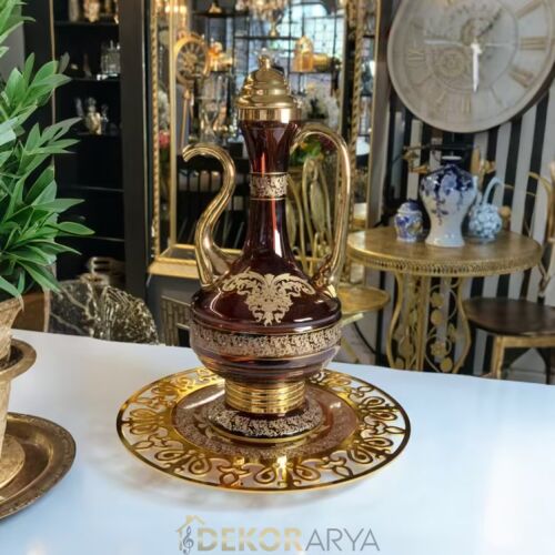 Dekorarya Valide Sultan Bordo Gold Dekoratif İbrik Seti - 2