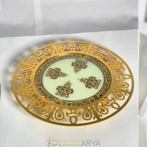 Dekorarya Valide Sultan Krem Gold Dekoratif İbrik Seti - 4
