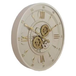 Aurora Krem Çarklı Duvar Saati 60 Cm - 2