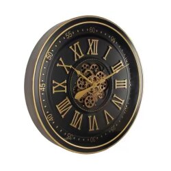 Monarch Siyah Gold Çarklı Duvar Saati 80 Cm - 2