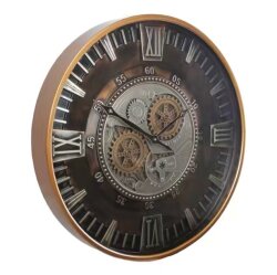 Vogue Çarklı Duvar Saati (Eskitme Gold) 60 Cm - 2