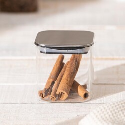 Borosilikat Kare Cam Kavanoz Set - 3