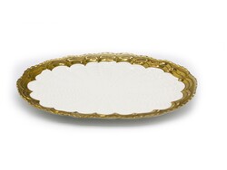 Dekor Arya - Oval Büyük Sunumluk Altın 41 Cm