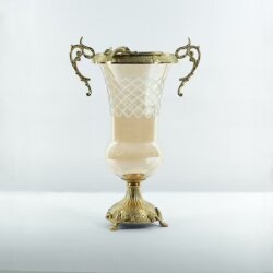 Dekor Arya Antik Barok Pirinç Salon Aksesuar Seti – 7 Parça Lüks Konsol ve Vitrin Dekor Seti - 3