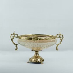 Dekor Arya Antik Barok Pirinç Salon Aksesuar Seti – 7 Parça Lüks Konsol ve Vitrin Dekor Seti - 4