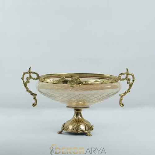 Dekor Arya Antik Barok Pirinç Salon Aksesuar Seti – 7 Parça Lüks Konsol ve Vitrin Dekor Seti - 4