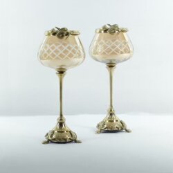 Dekor Arya Antik Barok Pirinç Salon Aksesuar Seti – 7 Parça Lüks Konsol ve Vitrin Dekor Seti - 9