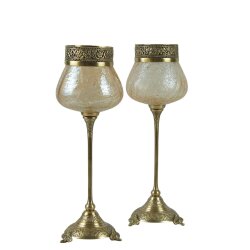 Dekor Arya Barok Zambak Pirinç Salon Aksesuar Seti – 7 Parça Lüks Konsol ve Vitrin Dekor Seti - 8