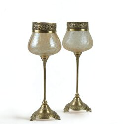 Dekor Arya Barok Zambak Pirinç Salon Aksesuar Seti – 7 Parça Lüks Konsol ve Vitrin Dekor Seti - 3