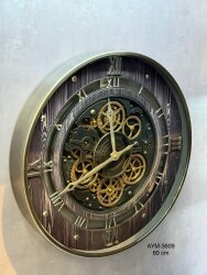 Legacy Çarklı Duvar Saati 60 Cm - Dekor Arya