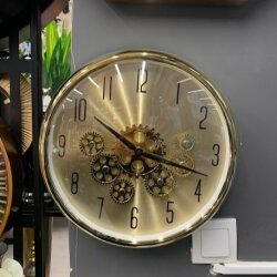 Momentum Gold Çarklı Duvar Saati – 35 cm - Dekor Arya