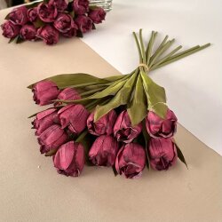 Yapay Tomurcuk Gül Demeti Mor - Dekor Arya