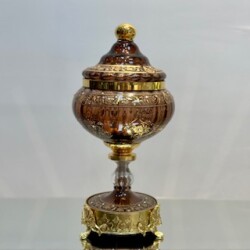 Milano Kapaklı Şekerlik Küçük Kahve - Dekor Arya