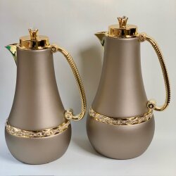 Diamante Taşlı Pearl Brown Lüks Termos – (Cam Hazneli) - 2