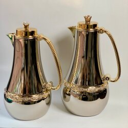 Diamante Taşlı Pearl Silver Lüks Termos – (Cam Hazneli) - Dekor Arya