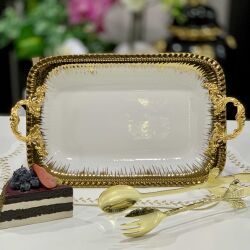 Serenity Ayaklı Beyaz Gold Sunumluk - 2