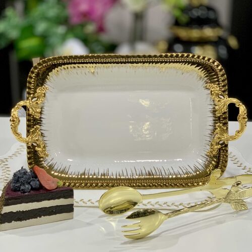 Serenity Ayaklı Beyaz Gold Sunumluk - 2