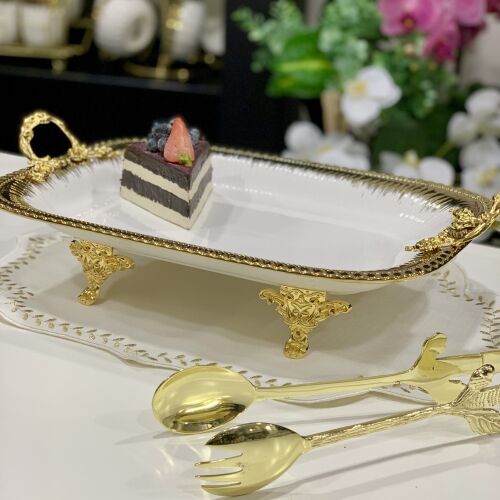 Serenity Ayaklı Beyaz Gold Sunumluk - 3