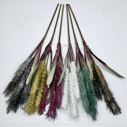 Dekoratif Spiral Tüylü Dal Beyaz - 1