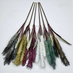 Dekoratif Spiral Tüylü Dal Kahve - Dekor Arya