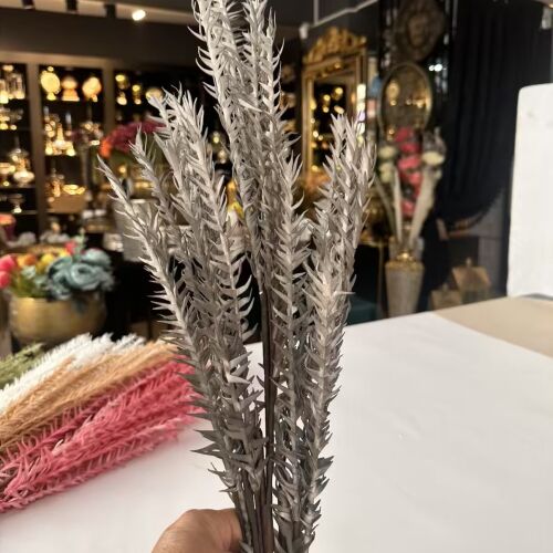 Yapay Dekoratif Pampas Dalı Gri - 1
