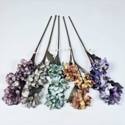 Yapay Kıvrımlı Lilyum Dalı Beyaz - Dekor Arya