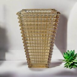 Amber Işıltı Cam Vazo Büyük Boy (16×28 cm) - Dekor Arya