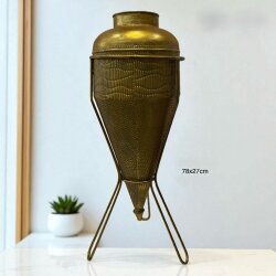 Antik İhtişam Ayaklı Dekoratif Vazo 78*27 Cm - Dekor Arya